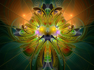 Картинка 3д графика fractal фракталы фон абстракция тёмный узор