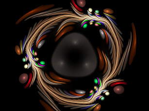 Картинка 3д графика fractal фракталы узор абстракция