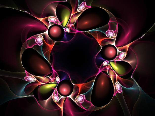 Обои картинки фото 3д, графика, fractal, фракталы, девушки, аниме