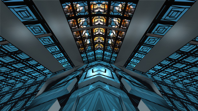 Обои картинки фото 3д, графика, fractal, фракталы, фон, голубой, абстракция