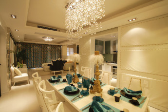 Картинка интерьер столовая стол стулья