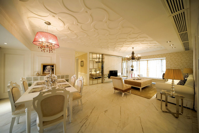 Обои картинки фото интерьер, гостиная, стол, стулья