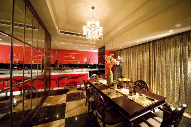 Обои картинки фото интерьер, столовая, стол, стулья