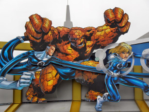 Картинка fantastic four рисованные комиксы персонажи комикс рисунок фантастическая четверка