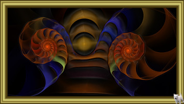 Картинка 3д графика fractal фракталы узор цвета фон