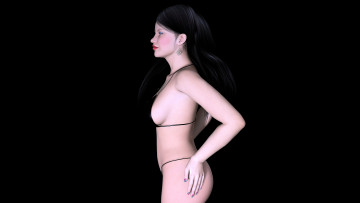 Картинка 3д графика people люди купальник