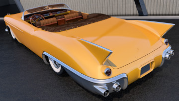 обоя автомобили, 3д, cadillac, 1957