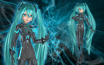 Картинка 3д графика anime аниме vocaloid