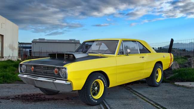 Обои картинки фото автомобили, 3д, dodge, 1968