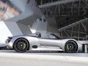 Картинка автомобили porsche порше spyder тормоза concept 918 диски колеса вид сбоку