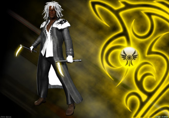 Картинка 3д+графика фантазия+ fantasy символ взгляд фон оружие мужчина