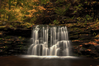 Картинка природа водопады водопад река лес