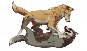 Картинка рисованные животные +собаки фон собаки