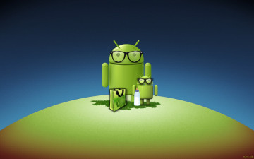 Картинка компьютеры android логотип фон