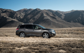 обоя автомобили, nissan, datsun, r52, 2014, г, темный, ru-spec, hybrid, pathfinder