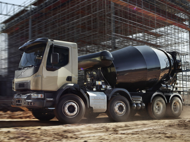 Обои картинки фото автомобили, volvo trucks, 2014г, mixer, volvo, 8x4, 270, vm