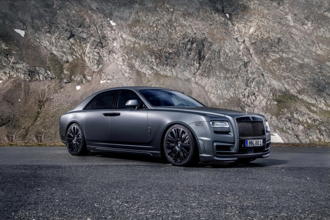 Обои картинки фото 2014 rolls-royce ghost , spofec, автомобили, rolls-royce, тюнинг, серый, ghost