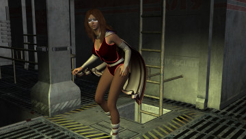 обоя 3д графика, фантазия , fantasy, фон, девушка, взгляд