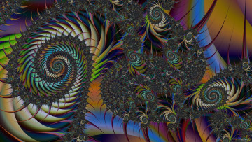 Картинка 3д+графика фракталы+ fractal цвета фон узор