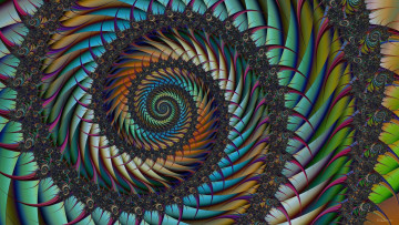 Картинка 3д+графика фракталы+ fractal фон узор цвета