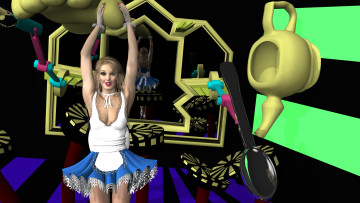 Картинка 3д+графика люди+ people фон взгляд девушка