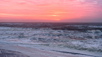 обоя природа, моря, океаны, море, волны, небо, закат, прибой, берег