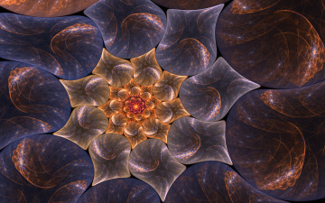 Картинка 3д+графика фракталы+ fractal узор фон цвета