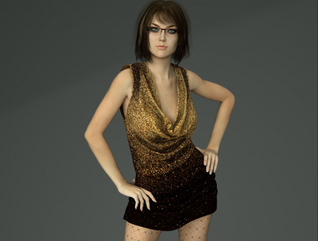 Обои картинки фото 3д графика, люди , people, фон, взгляд, девушка