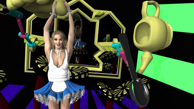 Обои картинки фото 3д графика, люди , people, фон, взгляд, девушка