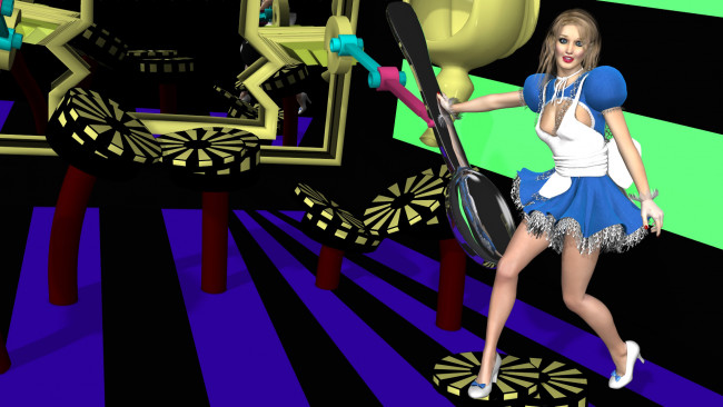 Обои картинки фото 3д графика, люди , people, взгляд, девушка, фон