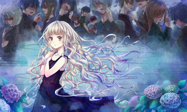 Обои картинки фото аниме, touhou, yezhi, na, арт, цветы, люди, девушка, kirisame, marisa