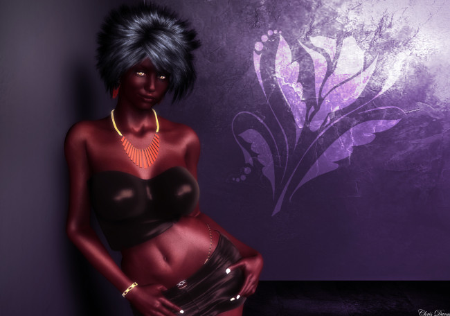 Обои картинки фото 3д графика, люди , people, взгляд, девушка, фон