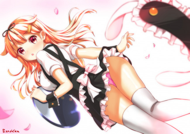 Обои картинки фото аниме, kantai collection, kantai, collection, арт, kancolle, yuudachi, ezoshika, девочка