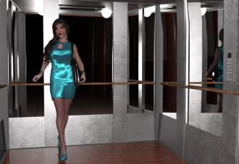 Картинка 3д+графика люди+ people девушка взгляд фон