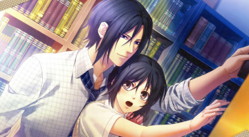 Картинка аниме hakuouki девушка парень школа