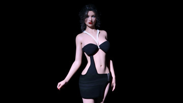 Картинка 3д+графика люди+ people девушка фон взгляд