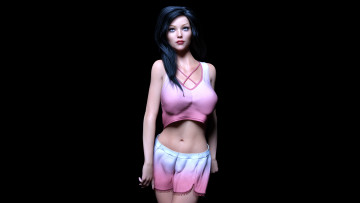 Картинка 3д+графика люди+ people фон взгляд девушка