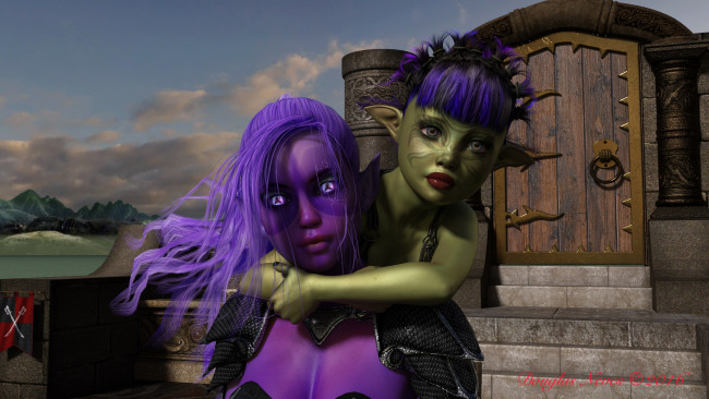 Обои картинки фото 3д графика, эльфы , elves, фон, эльфийка, взгляд