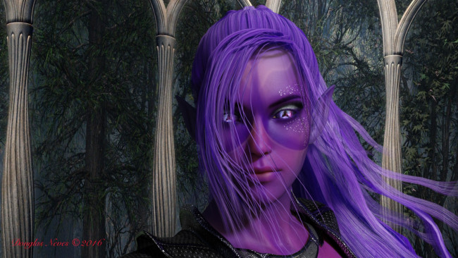 Обои картинки фото 3д графика, эльфы , elves, взгляд, эльфийка, фон