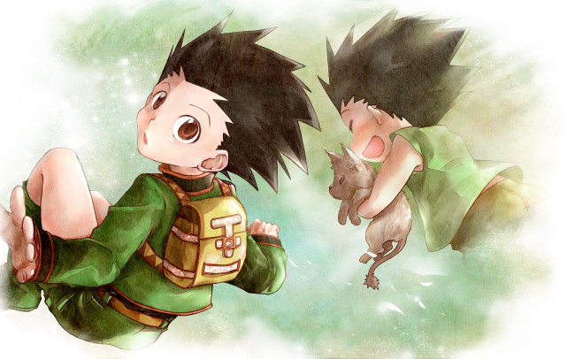 Обои картинки фото аниме, hunter x hunter, gon, freaks
