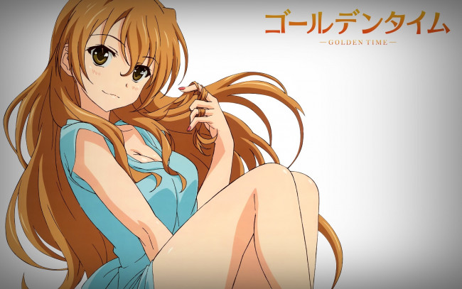 Обои картинки фото koko from golden time, аниме, unknown,  другое, фон, взгляд, девушка