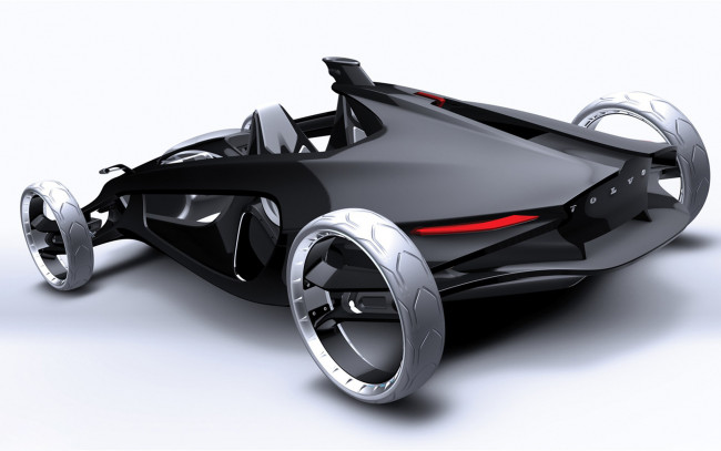 Обои картинки фото volvo air motion concept 2010, автомобили, 3д, 2010, concept, air, motion, volvo