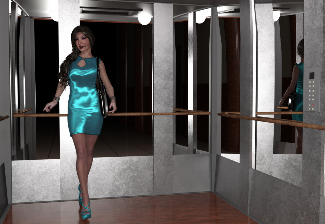 Обои картинки фото 3д графика, люди , people, девушка, взгляд, фон