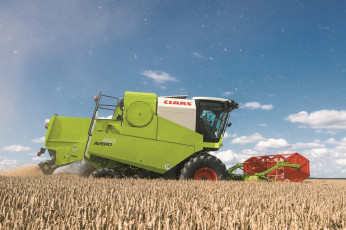 Картинка техника комбайны claas