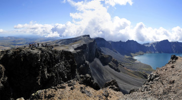 Картинка природа горы озеро облака