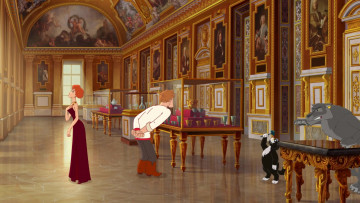 Картинка мультфильмы иван+царевич+и+серый+волк+3 девушка парень кот волк музей картина