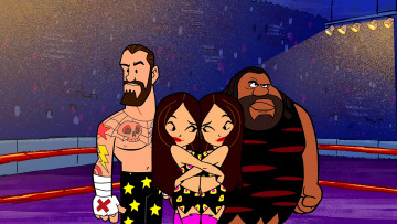 Картинка мультфильмы the+flintstones объятие ринг тату женщина мужчина