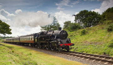 Картинка техника паровозы рельсы паровоз