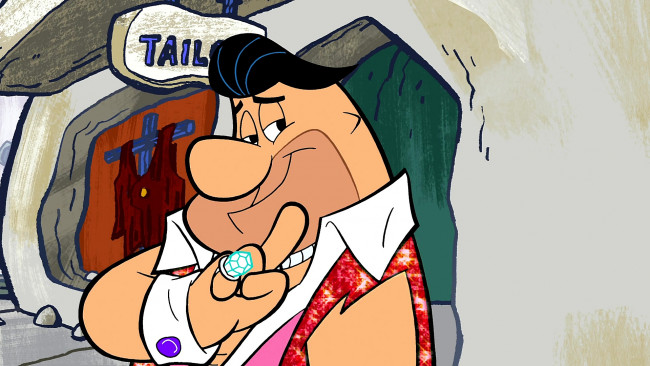 Обои картинки фото мультфильмы, the flintstones, челка, кольцо, мужчина