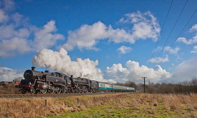 Обои картинки фото техника, паровозы, рельсы, паровоз